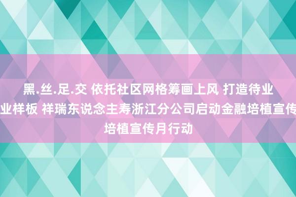 黑.丝.足.交 依托社区网格筹画上风 打造待业金融就业样板 祥瑞东说念主寿浙江分公司启动金融培植宣传月行动