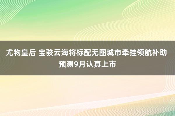 尤物皇后 宝骏云海将标配无图城市牵挂领航补助 预测9月认真上市