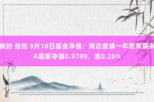 偷拍 自拍 9月18日基金净值：南边誉浦一年抓有羼杂A最新净值0.9789，涨0.26%