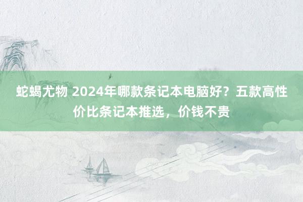 蛇蝎尤物 2024年哪款条记本电脑好？五款高性价比条记本推选，价钱不贵