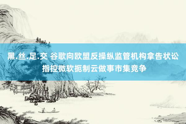 黑.丝.足.交 谷歌向欧盟反操纵监管机构拿告状讼 指控微软扼制云做事市集竞争