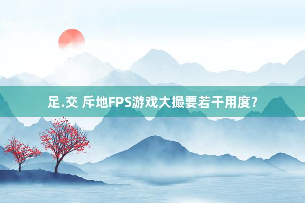 足.交 斥地FPS游戏大撮要若干用度？