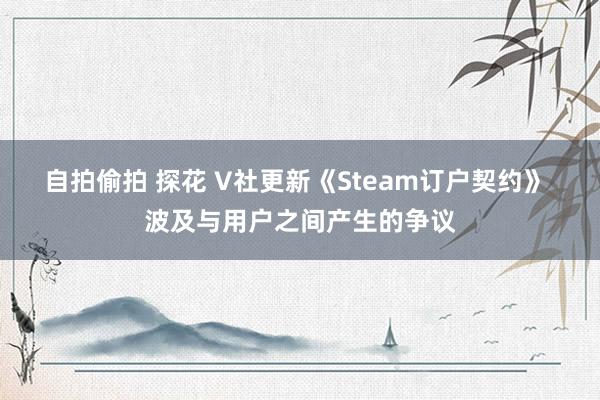 自拍偷拍 探花 V社更新《Steam订户契约》 波及与用户之间产生的争议