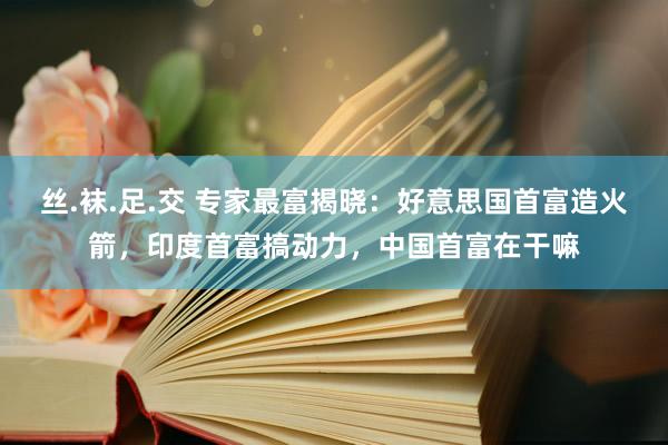 丝.袜.足.交 专家最富揭晓：好意思国首富造火箭，印度首富搞动力，中国首富在干嘛