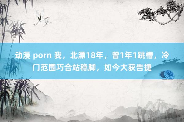 动漫 porn 我，北漂18年，曾1年1跳槽，冷门范围巧合站稳脚，如今大获告捷