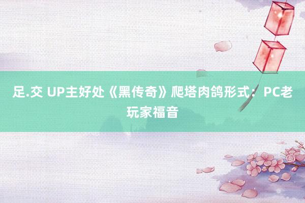 足.交 UP主好处《黑传奇》爬塔肉鸽形式：PC老玩家福音