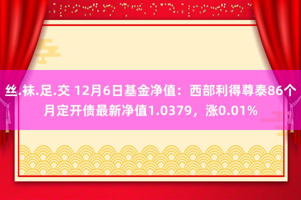 丝.袜.足.交 12月6日基金净值：西部利得尊泰86个月定开债最新净值1.0379，涨0.01%