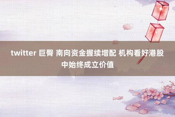 twitter 巨臀 南向资金握续增配 机构看好港股中始终成立价值