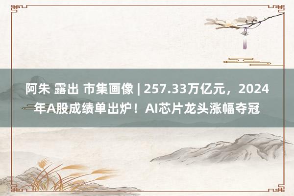 阿朱 露出 市集画像 | 257.33万亿元，2024年A股成绩单出炉！AI芯片龙头涨幅夺冠