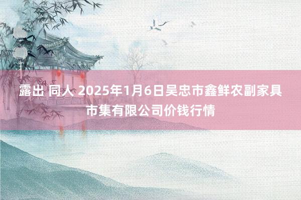 露出 同人 2025年1月6日吴忠市鑫鲜农副家具市集有限公司价钱行情