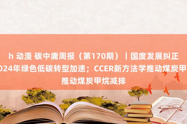 h 动漫 碳中庸周报（第170期）丨国度发展纠正委：2024年绿色低碳转型加速；CCER新方法学推动煤炭甲烷减排