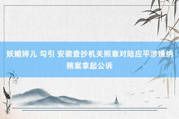 妖媚婷儿 勾引 安徽查抄机关照章对陆应平涉嫌纳贿案拿起公诉