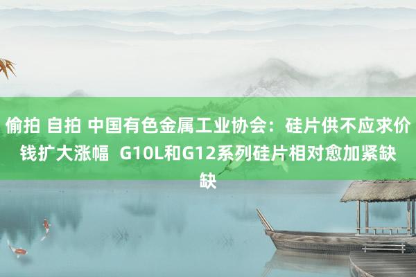 偷拍 自拍 中国有色金属工业协会：硅片供不应求价钱扩大涨幅  G10L和G12系列硅片相对愈加紧缺